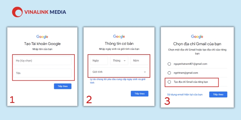 Cách tạo Email Google (Gmail) nhanh nhất trên máy tính